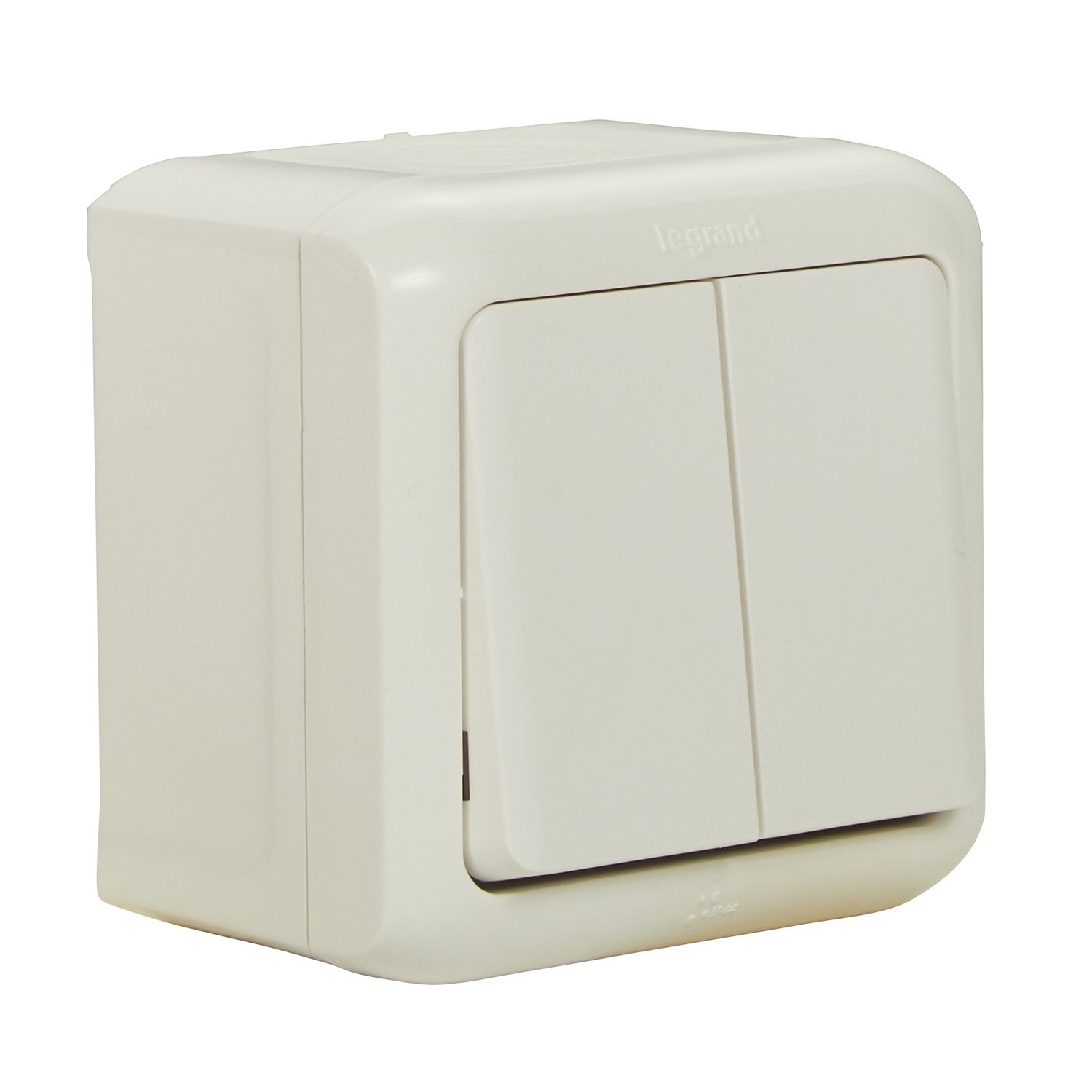 Legrand , wet room surface-mounted double changeover switch splash-proof (IP44), for mounting on the wall, 782361