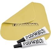 Rosenthal PolyWatch Plastic Watch Scratch Remover Polish with Microfiber Cloth - 2 Pack Professional Polish for Acrylic Watch Crystal Repair &amp; Restoration - Rosenthal Collection Since 1926 (02)