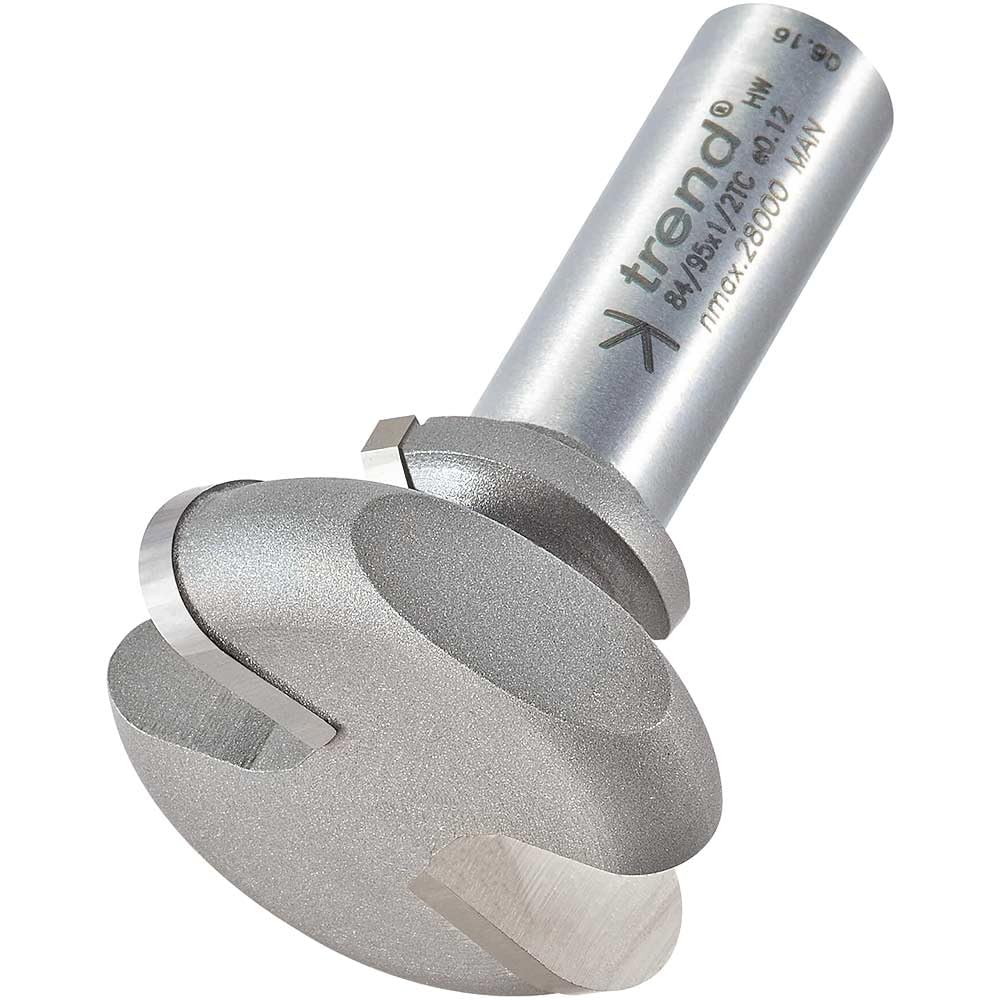 Trend Professional Drawer Pull Router Cutter, 1/2 Inch Shank, 38mm Cut Diameter & 17mm Cut Length, Tungsten Carbide Tipped, 84/95X1/2TC