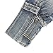 VOGRACE Womens Low Rise Mini Denim Shorts Denim Thong Cheeky Jeans Shorts (Large(US 6), Distressed-Blue)