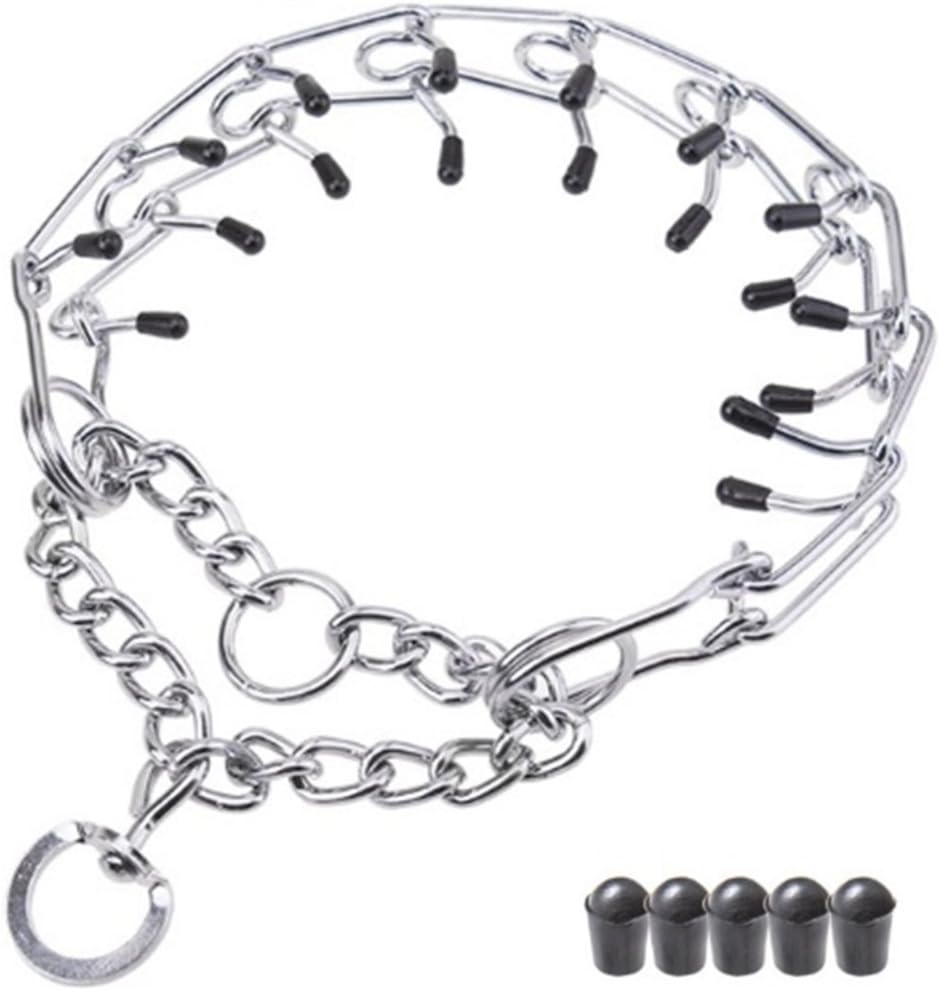 GAITY PET Dog Prong Collar, Ultra-Plus Prong Training Collar, Stainless Steel with Silver Plating, Available in 4 Sizes - S, M, L, XL for Samll Medium Large Dogs. (S - 2.5mm45cm)