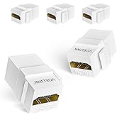 VCELINK HDMI Keystone Jack 8K 60Hz, 4K 120Hz, HDMI 2.1 Female to Female Adapter 48 Gbps, Snap-in 180 Degree Angle Connector f