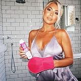 Cocoa Brown Deluxe Double Sided Tanning Mitt Pink Velvet Flawless Application view 3