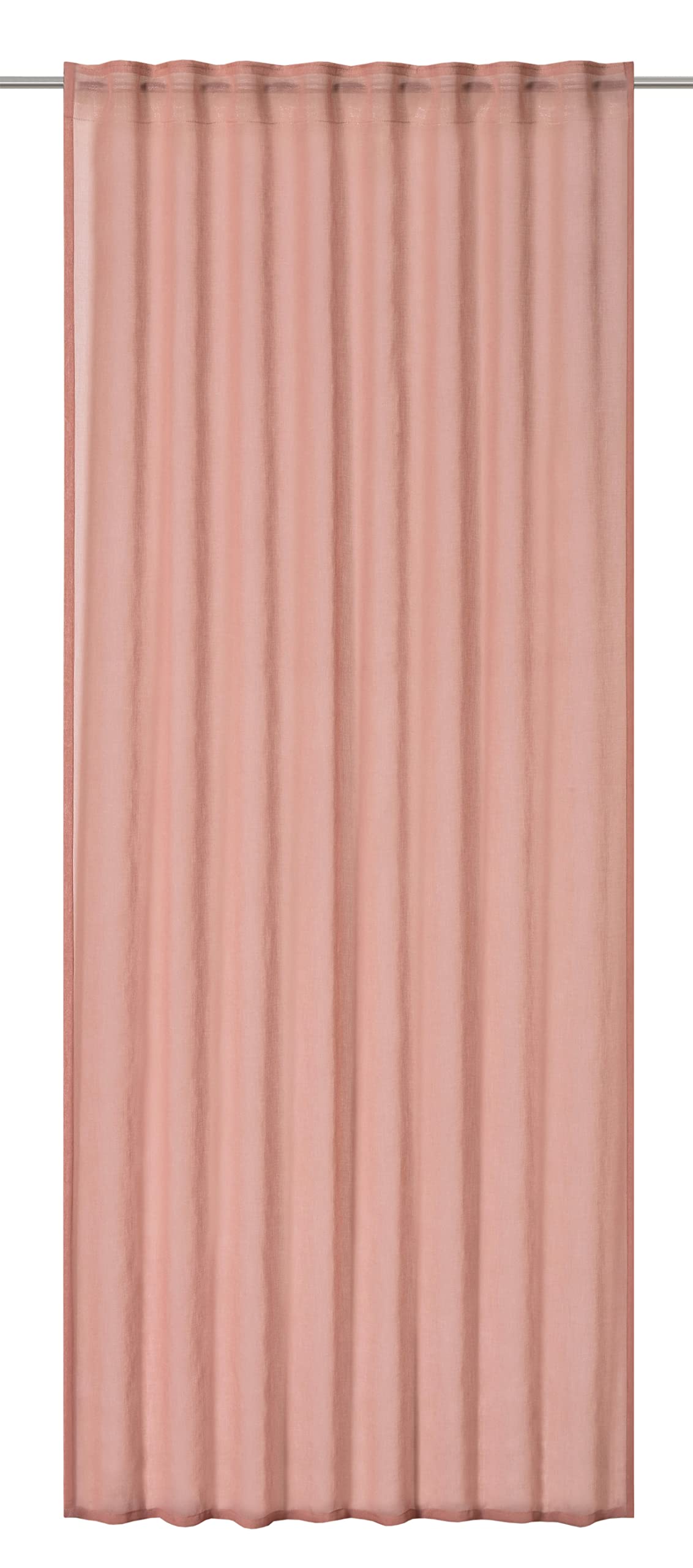 Elbersdrucke Air 14 201838 Curtain with Concealed Tabs Pink Semi-Transparent 255 x 140 cm