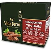 VIDA FARM 125 Cinnamon Tea Bags, 100% Natural Herbal Cinnamon Tea Bags, No Additives, No Caffeine, No Sugar