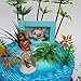 Moana Birthday Cake Topper Set with Moana Figure and Decorative Accessories (Unique Design)