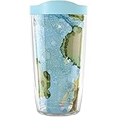 Tervis Inkreel - Island Hopping Made in USA Double Walled Insulated Tumbler Travel Cup Keeps Drinks Cold & Hot, 16oz, Classic