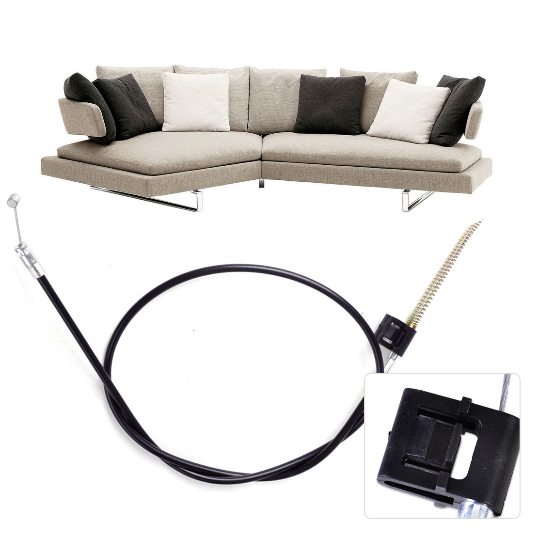 Metal Recliner Chair Sofa Handle Cable Couch Release Lever Replacement Cable