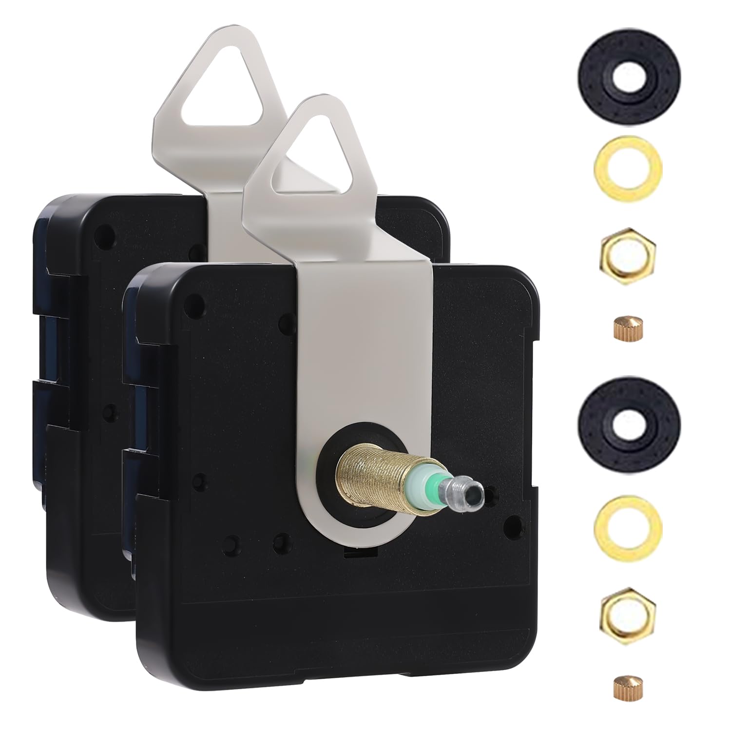 Photo 1 of EMOON 2-Pack “I” Shaft Quartz Clock Movement Replacement, Battery Operated Clock Mechanism Kit for DIY Wall Clock Repair & Custom Clocks