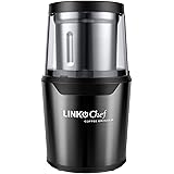 Coffee Grinder Electric LINKChef Nut & Spice Grinder 250W with Large Capacity Detachable Stainless Steel Bowl and Electric Wi