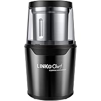 Coffee Grinder Electric LINKChef Nut & Spice Grinder 250W with Large Capacity Detachable Stainless Steel Bowl and…