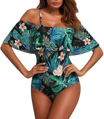 maillot de bain 1 piece a volant