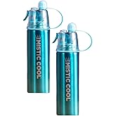 Aluminum Sports Mister Spray Bottle with 2-in-1 Mist and Sip | 24oz BPA-Free & Leak-Proof Portable Water Bottle Mister for Running & Workout | Reusable Cool Mist Spray Bottle for Fitness & Sports