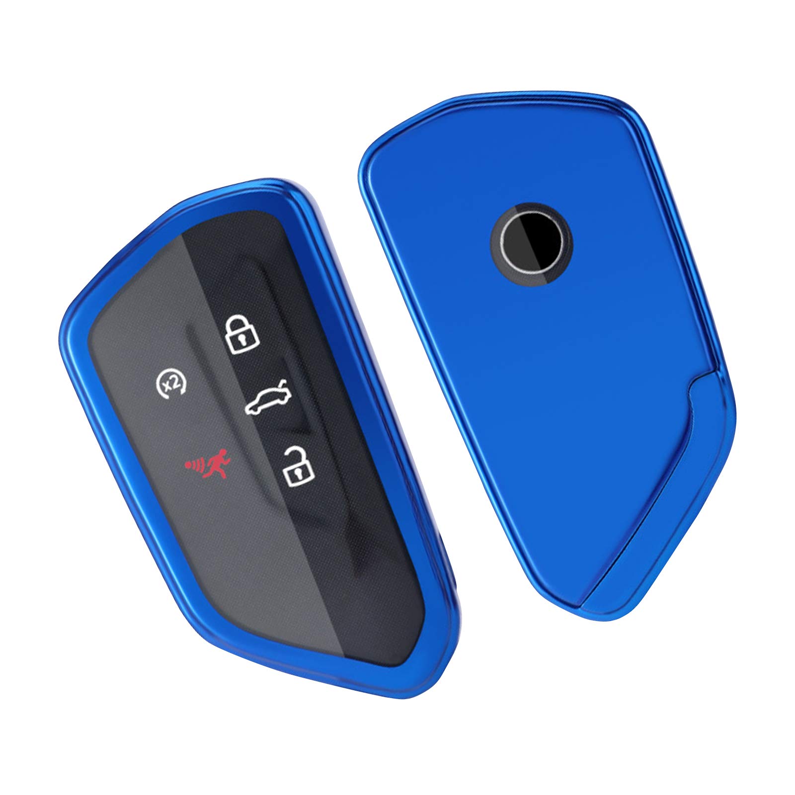 LFOTPP Seat Leon Ateca Tarraco Golf 8 Octavia Key Case, TPU Silicone Car Key Case Cover Accessories (Blue)