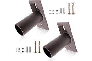 JC-LGL Slip Fitter Adapter Bracket with 2-3/8in OD Tenon 2 Pack, Light Fixture Mounting Bracket Rustproof Rainproof for Outdoor Parking Lot Lights Flood Lights Post Top Light, Durable Steel, Dark Bronze