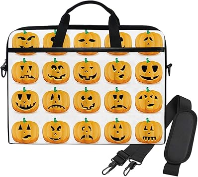 Emoya Sacoche Pour Ordinateur Portable 13 3 14 Citrouille Halloween Emoji Portable Sleeve Sacoche Avec Bandouliere Reglable Amazon Fr High Tech