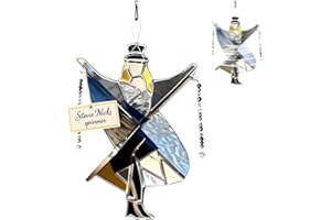TEXEWEN Dancing Lady Inspired Stained Glass Spinner, Stained Glass Wind Spinner, Acrylic Sunlight Catcher for Window Garden Porch, Colorful Boho Wind Spinner Ornament for Indoor Outdoor Display(#B,#1PC)