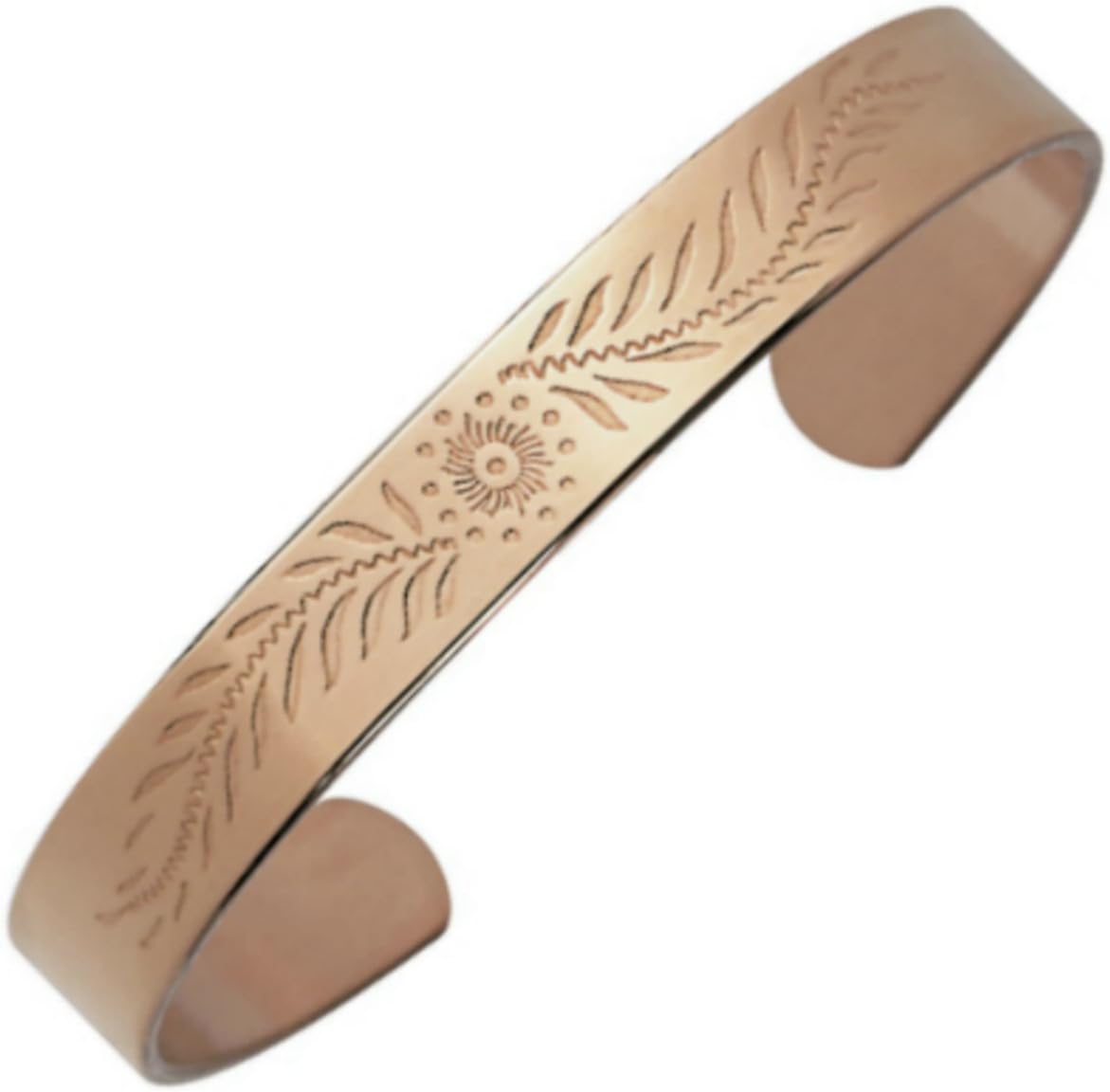 Arthriton Patterned Solid Pure Copper Bracelet Health Band for Rheumatism & Arthritis 9mm Wide - ML Fits Wrist Up to 22cm