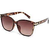 Exclusive Viva Women's Sunglasses, Dark Havana/Gradient Brown