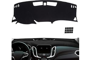 KEYOOG Dashboard Cover Dash Mat Fit for Chevy Equinox 2024-2018 (Without HUD Models),Car Dash Board Mat Anti-Glare Carpet,Non-Slip Pad Sunshield Protector (Black)