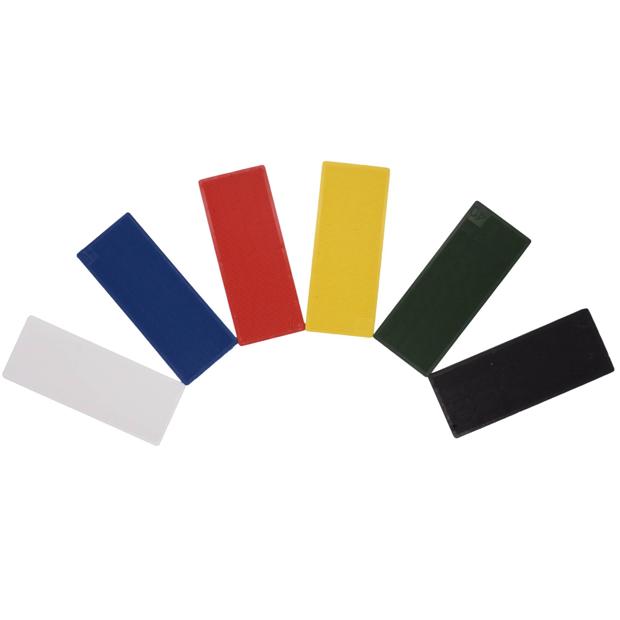 SKIR'CO 1-6 mm Plastic Flat Shims, Glazing Packers 40 x 100 mm, Frame Spacers, Door and Window Frame Packers (Mix 3)