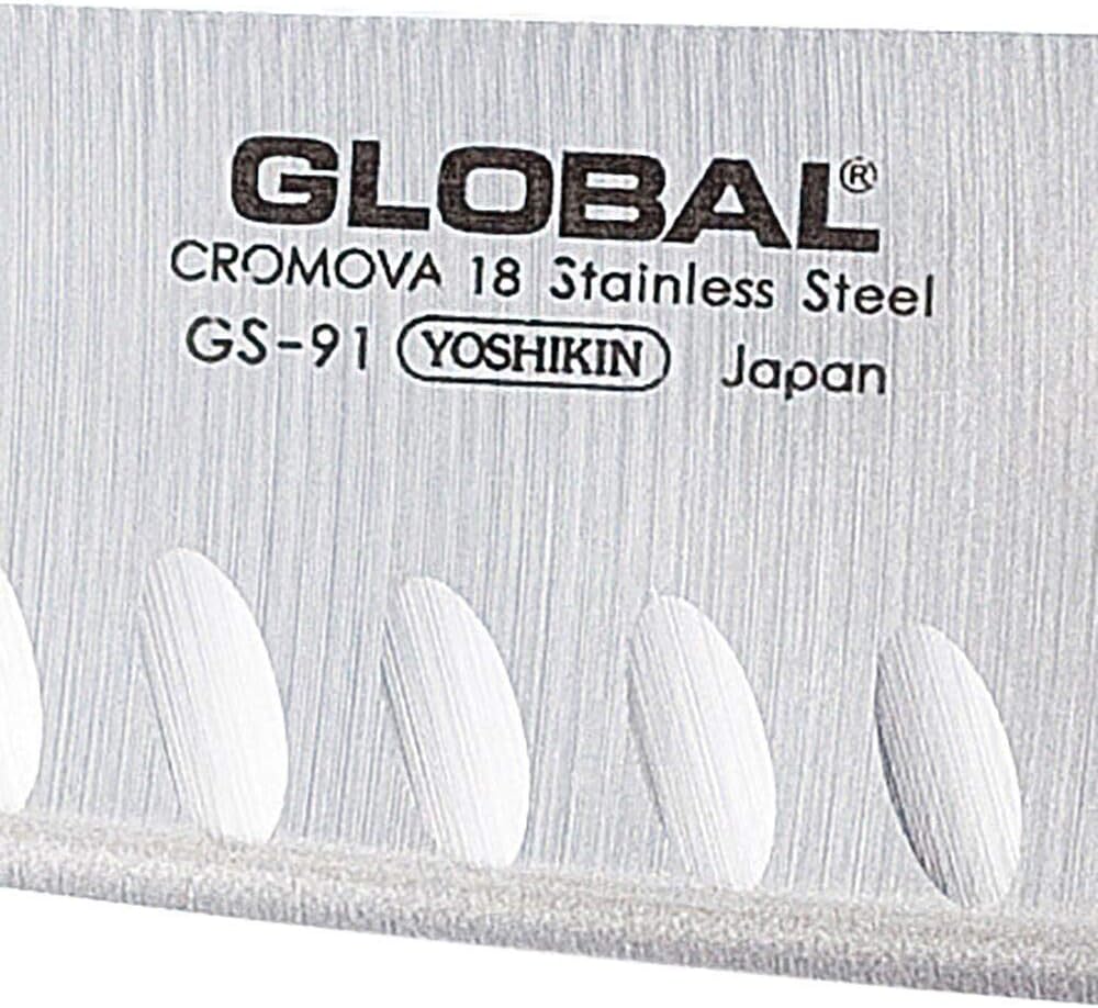 Global GS-91 Vegetable Chopping Knife 14cm Fluted Blade, Versatile Japanese Kitchen Knife for Slicing Dicing & Cutting Veg - Image 5