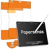 OMOTON PAPERSENSE Paper Screen Protector for iPad Pro 13 Inch M5/M4 (8th/7th Gen,2025/2024), Matte Layer Tempered Glass with Easy Dust-free Installation Tray, Apple Pencil Support, Anti-glare, 2 Pack