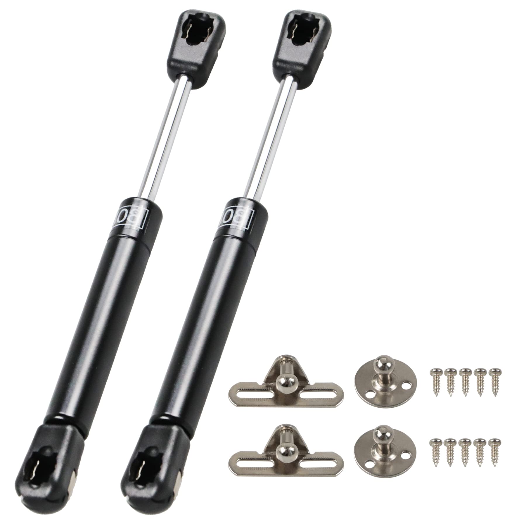 Photo 1 of 2 pcs 7 inch 18lb/80N Gas Shock Strut Spring Lift Support for RV Overhead Cabinet Lid Sentry Safe Door Lightweight Tool Box Toybox Storage Deck Boat Hatch Replacement Parts