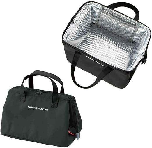 Amazon 保冷 保温 ランチ バッグ がま口 デザイン 通勤 通学 行楽 アウトドアに オールシーズンいつでも使える 保冷剤ポケット付 シンプルデザインで使いやすい ガバッと開いて出し入れしやすい 2段タイプの弁当箱でも出し入れスムーズ 内側はアルミ蒸着素材 開閉し