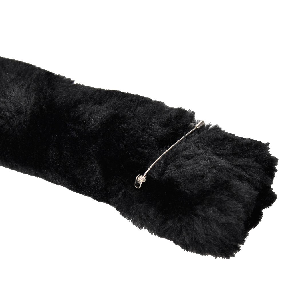 E-TING Sexy Cat Fox Tail Long Fur Neko Anime Cosplay Party Costume Lady Girls Gift(Black tail)