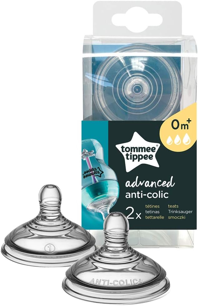 Tommee Tippee Advanced Anti-Colic Teats, Variable Flow, Baby Feeding, BPA Free, Pack of 2, 2 Count (Pack of 1) - Image 3