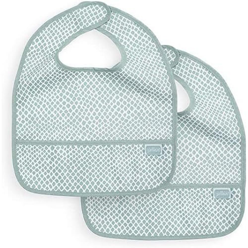 Jollein Unisex Baby Snake Waterproof Bib, Mint, White, One Size