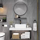 Tahbarshi Self Adhesive Toilet Paper Holder and Hand Towel Ring Set view 7