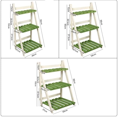 YXWa Puesto de Plantas Soporte de Flores Piso de Madera Cubierta ...