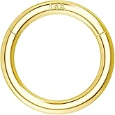 COCHARM 14K Solid Gold 18g/16g Nose Rings 16G Septum Rings Yellow Gold Tragus Helix Cartilage Conch Earring Hoops 18 Gauge Piercing Hoop