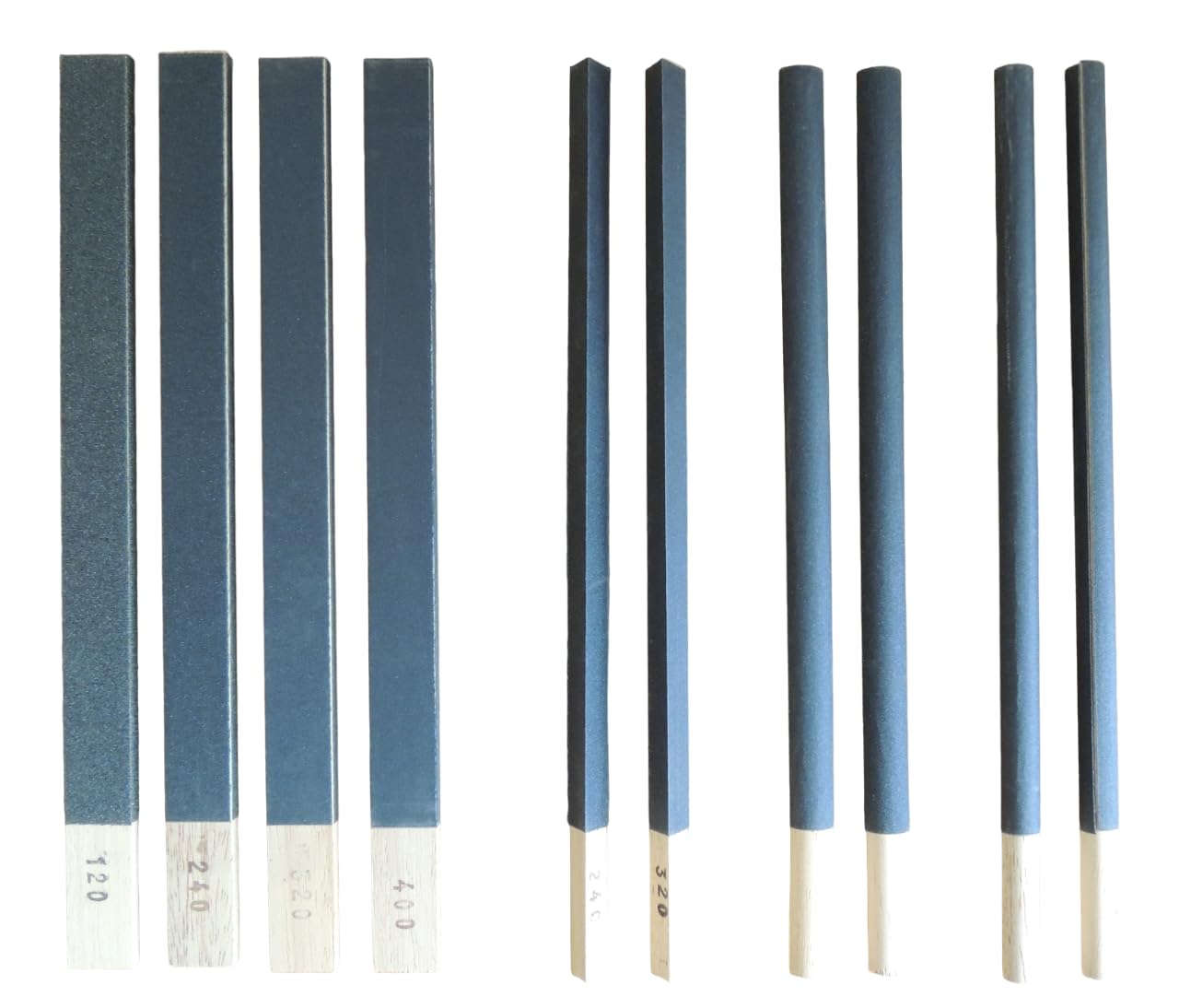 KD89 10 x Assorted Wooden Sandpaper 120-400 Grit, Black