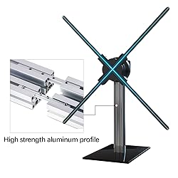 Missyou 3D Hologram Fan Desktop Stand with Tempered