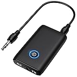 JXTZ Aux Bluetooth Adapter for Car, 2 in 1