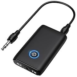 JXTZ Aux Bluetooth Adapter for Car, 2 in 1
