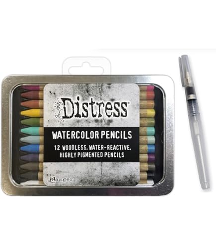 Amazon.com: Ranger Ink Tim Holtz Distress Watercolor Pencils Set 4