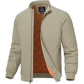 TBMPOY Men's Winter Lightweight Bomber Jackets Water Resistant Fall Casual Windbreakers Quilted Full Zip Windproof Work Coats