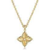 LOYATA Clover Necklace-Dainty Four Leaf Clover Necklace for Women 14K Real Gold Plated Non Tarnish Pendant Necklaces for Women Charm Trendy Jewelry Gifts for Women