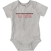 Brisco Brands Big Cousin Funny Baby Announcement Baby Romper Boys or Girls