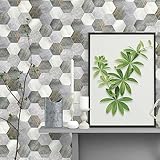 Yew & Tulip Hexagon Metal Peel and Stick Mosaic