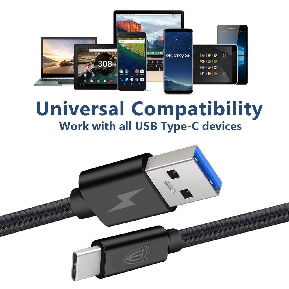 USB C Kabel auf USB 3.0 Homore (6.6 ft) lebenslange Garantie USB 3.1 Nylon Datenkabel Ladekabel für Typ C Geräte wie Samsung Galaxy S9+ / S9 / S8+ / S8 , MacBook Pro 2016 , HUAWEI P10/9 usw.