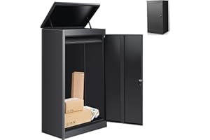 Gaonala 33.5IN Package Delivery Boxes for Outside, Ultra Large Mailbox for Parcel, Automobile Steel Parcel Mailbox, Waterproof Anti-Theft Parcel Drop Box for Home Business