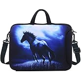 10-Inch Laptop Shoulder Sleeve Case and Tablet Bag for most 9.7" 10" 10.1" 10.2" Ipad/Notebook/eBook/Readers (blue horse)