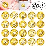 400 Snowflakes Stickers with 25 Christmas Designs for kids cards scrapbooking envelopes presents teachers, Merry Xmas Gift Labels