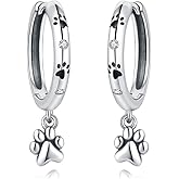 CYMYSS 925 Sterling Silver Dangle Earrings for Women, Small and Large Hypoallergenic Hoop Earrings Trendy huggie Earrings Drop Jewelry Gifts for Sensitive Ears