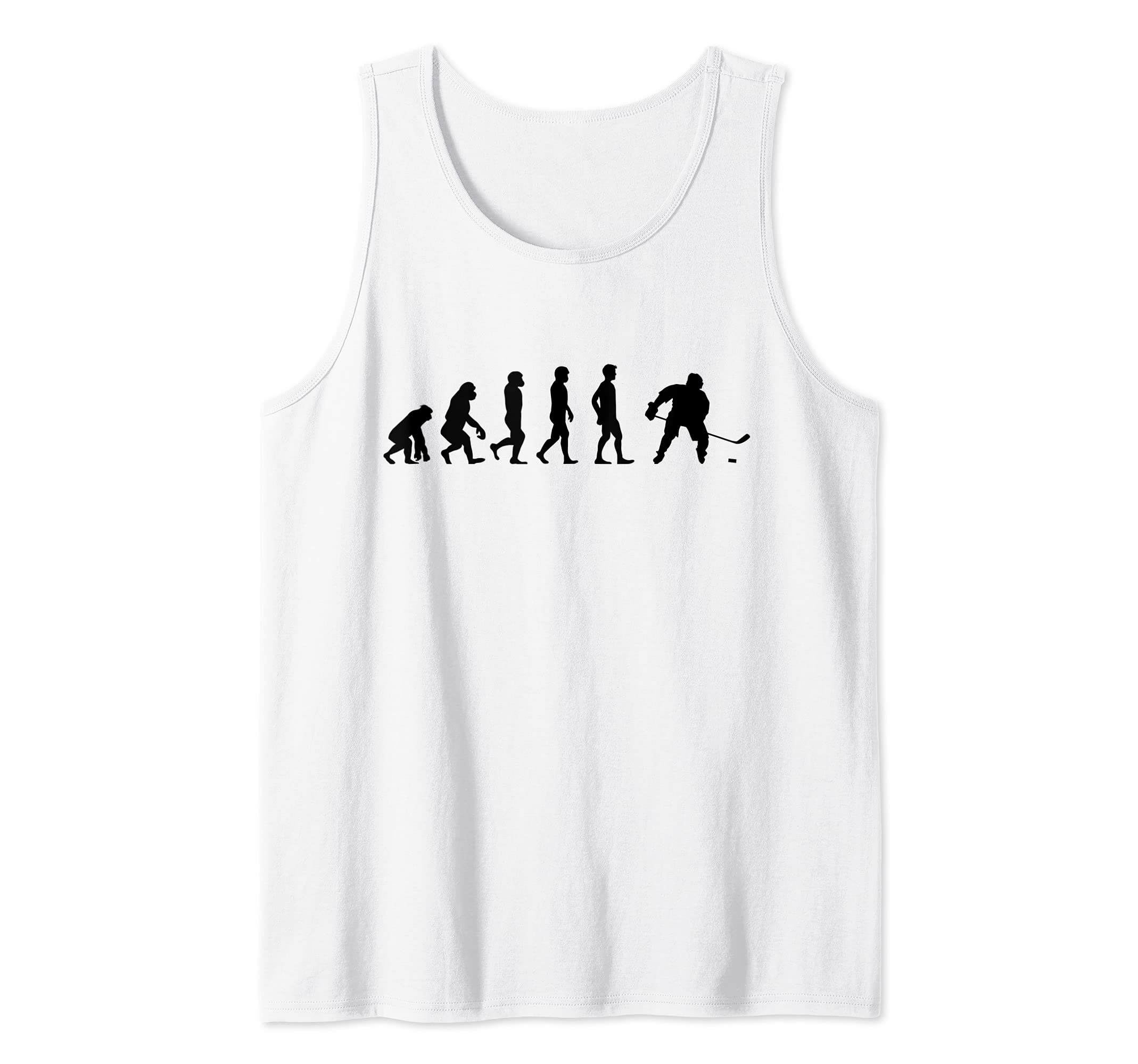 Funny Hockey Player Evolution Hockey Tank Top